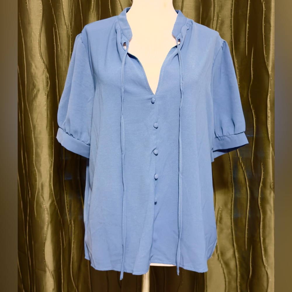 Hapso Dusty Blue XL Blouse